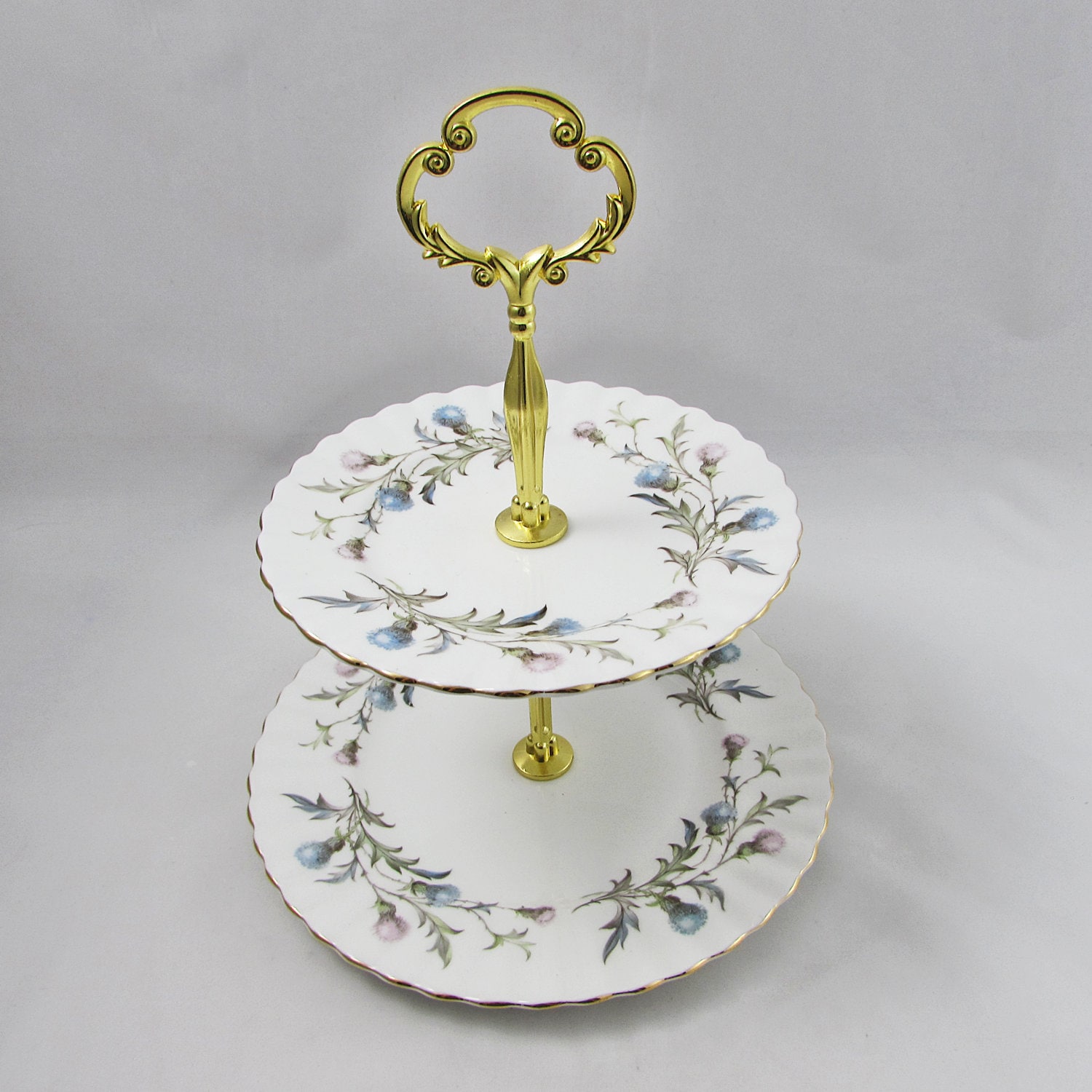 Royal Albert Brigadoon china Afternoon Tea/cupcake Stand wedding christmas Royal Albert Brigadoon china Afternoon Tea/cupcake Stand wedding christmas