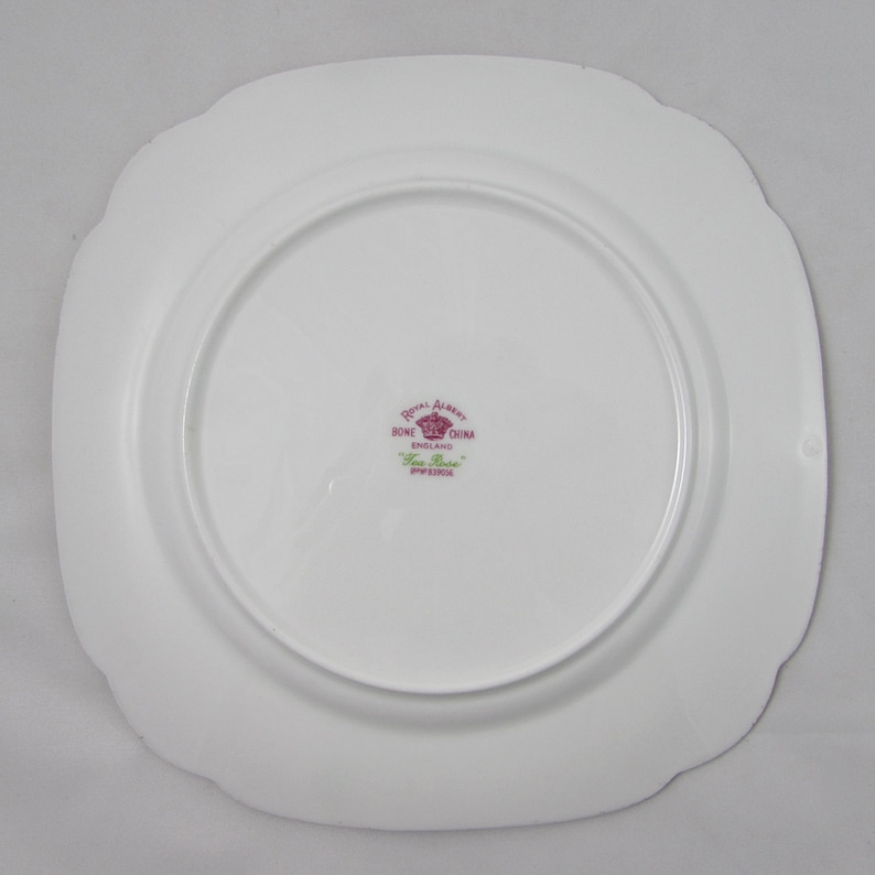 Single Plate Vintage Royal Albert Tea Rose Square Salad Plate 8 Inches Yellow Roses