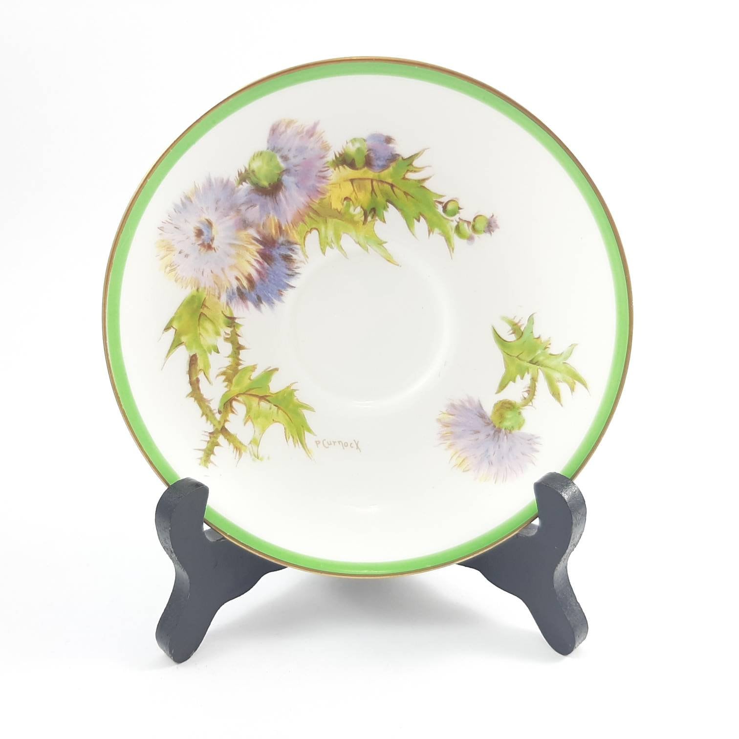 Royal Doulton Glamis Thistle Tea Cup and Saucer Vintage Bone Etsy