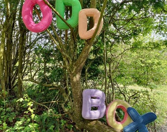3D crocheted letters and numbers, made to order