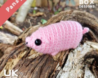 Crocheted mini pig