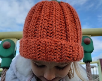 Pumpkin hat sizes newborn to adult