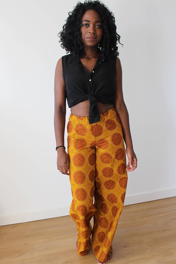 Pantalon Safari en tissu africain / Pantalon Safari en tissu - Etsy France