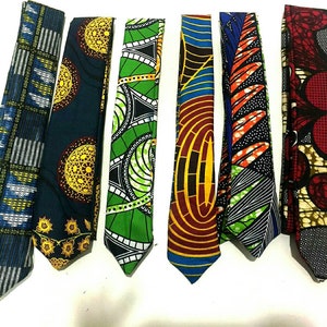 Cravatta uomo in Stoffa Africana / Tie for men African Fabric image 3