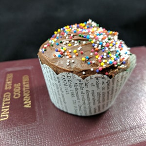 Legally a Cupcake Wrapper (set of 12) - Made from Law Books