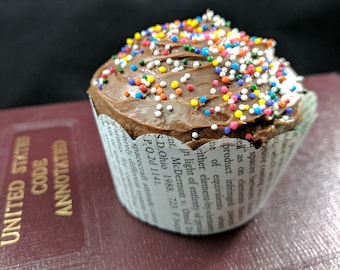 Legally a Cupcake Wrapper (set of 12) - Made from Law Books