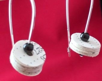 Legally Drop Earrings -- Made from Law Books