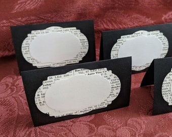 Legally Name Placecards  -  Made from Law Books for seat assignment, dish labels