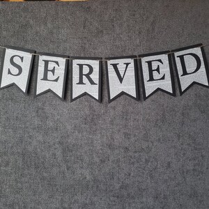 SERVED Legally Banner Bunting Made from Law Book Paper image 1