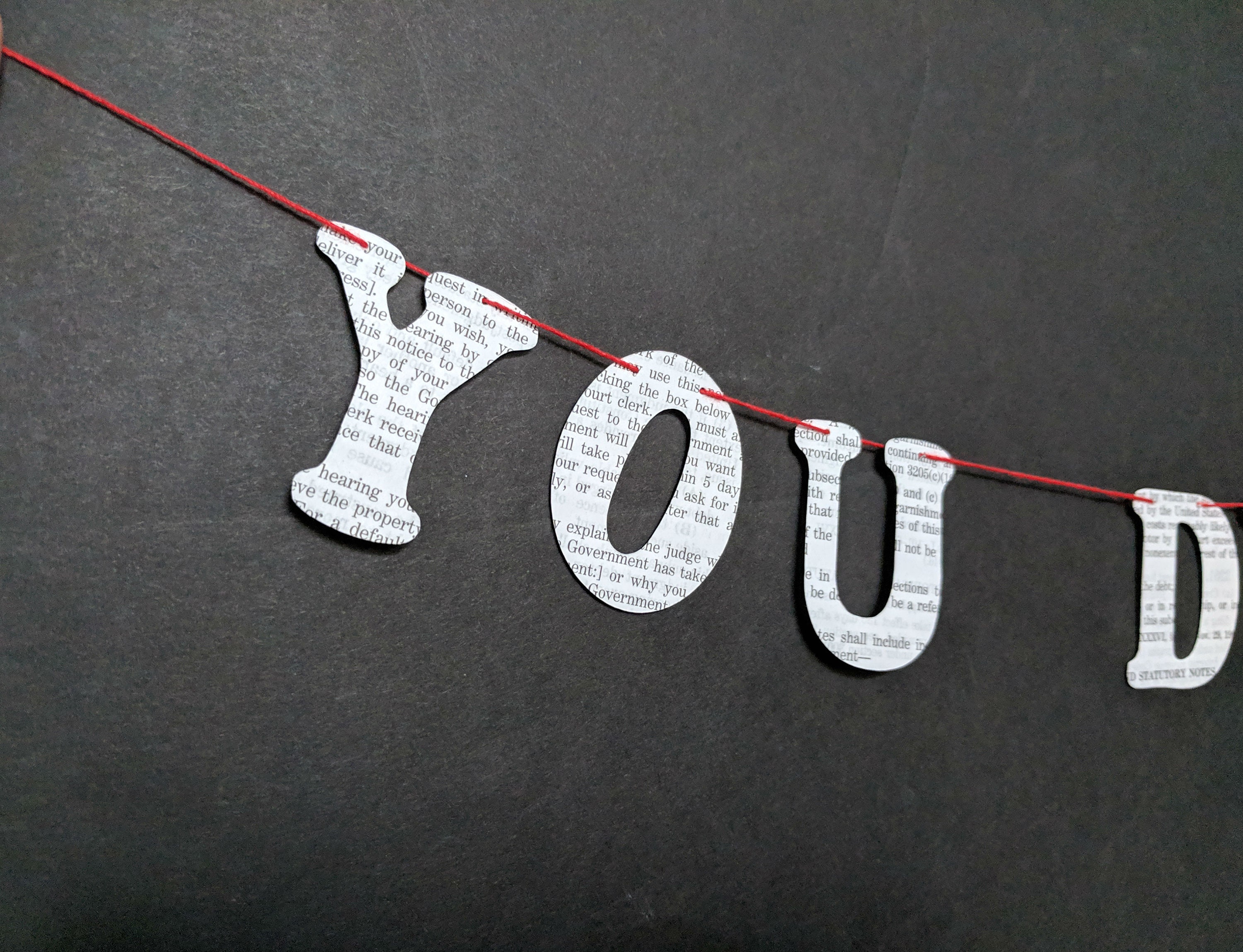 Banner YOU DID IT Legally Bunting Made From Law Books - Etsy