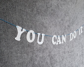 You Can Do It - Legally Bunting -  Made from Law Books