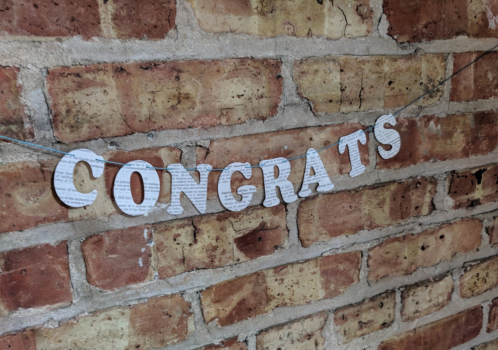 Congrats Lawyer Banner Bunting Made from Law Books for Law School ...