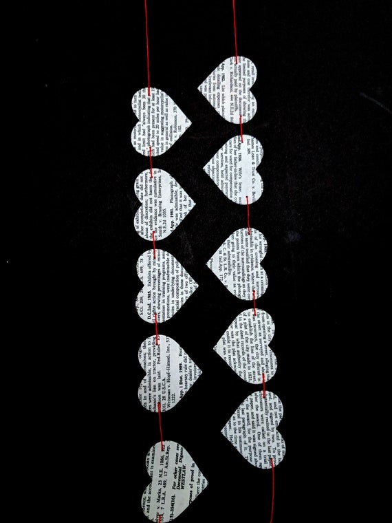 Law Heart Paper Banner Legally Bunting Made From Law Books Etsy