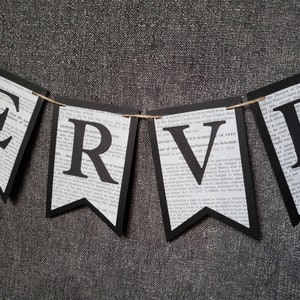 SERVED Legally Banner Bunting Made from Law Book Paper image 5