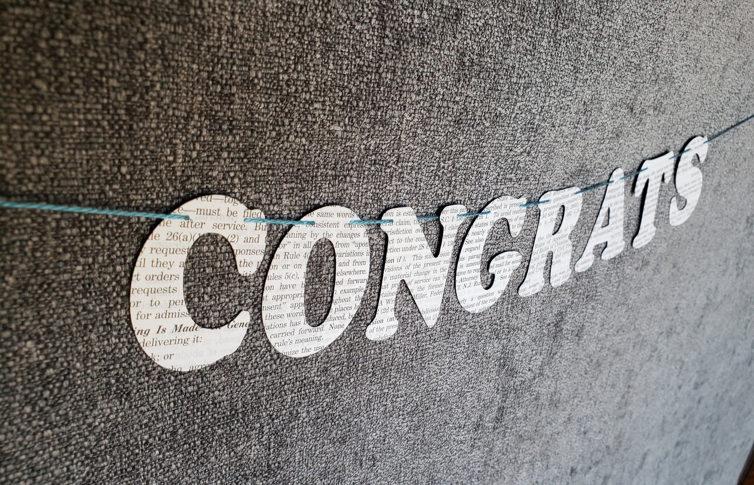 Congrats Lawyer Banner Bunting Made from Law Books for Law School ...
