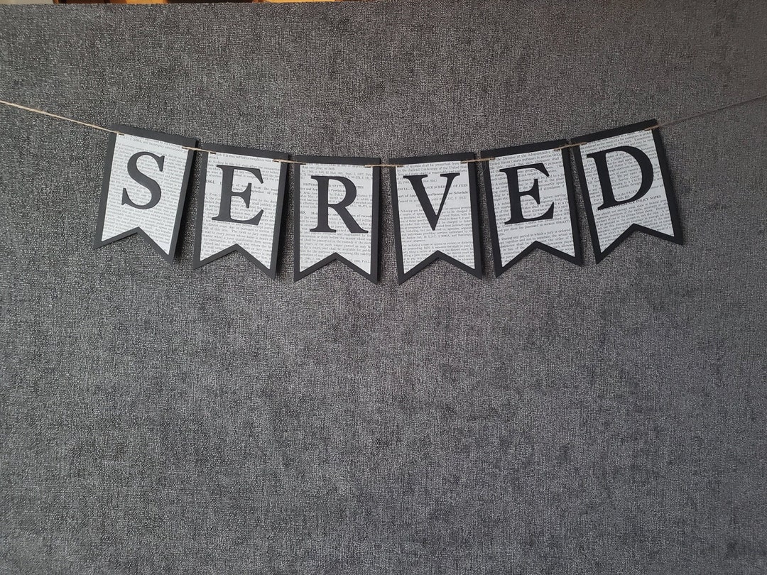 SERVED - Legally Banner Bunting - Made From Law Book Paper - Etsy