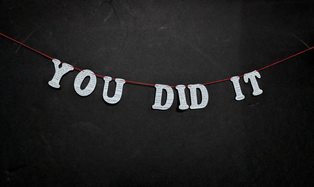 Banner YOU DID IT - Legally Bunting Made From Law Books - Etsy