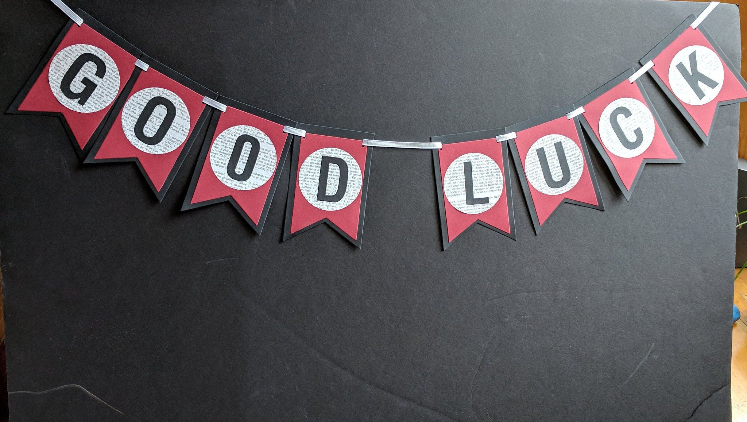 GOOD LUCK - Legally Bunting - Made From Law Books - Etsy