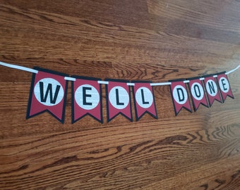 Well Done - Legally Bunting Banner -  Made from Law Books