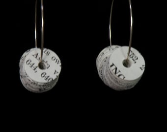 Legally Hoop Earrings -- Made from Law Books