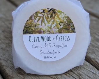 Olive Wood + Cypress Goats Milk Soap