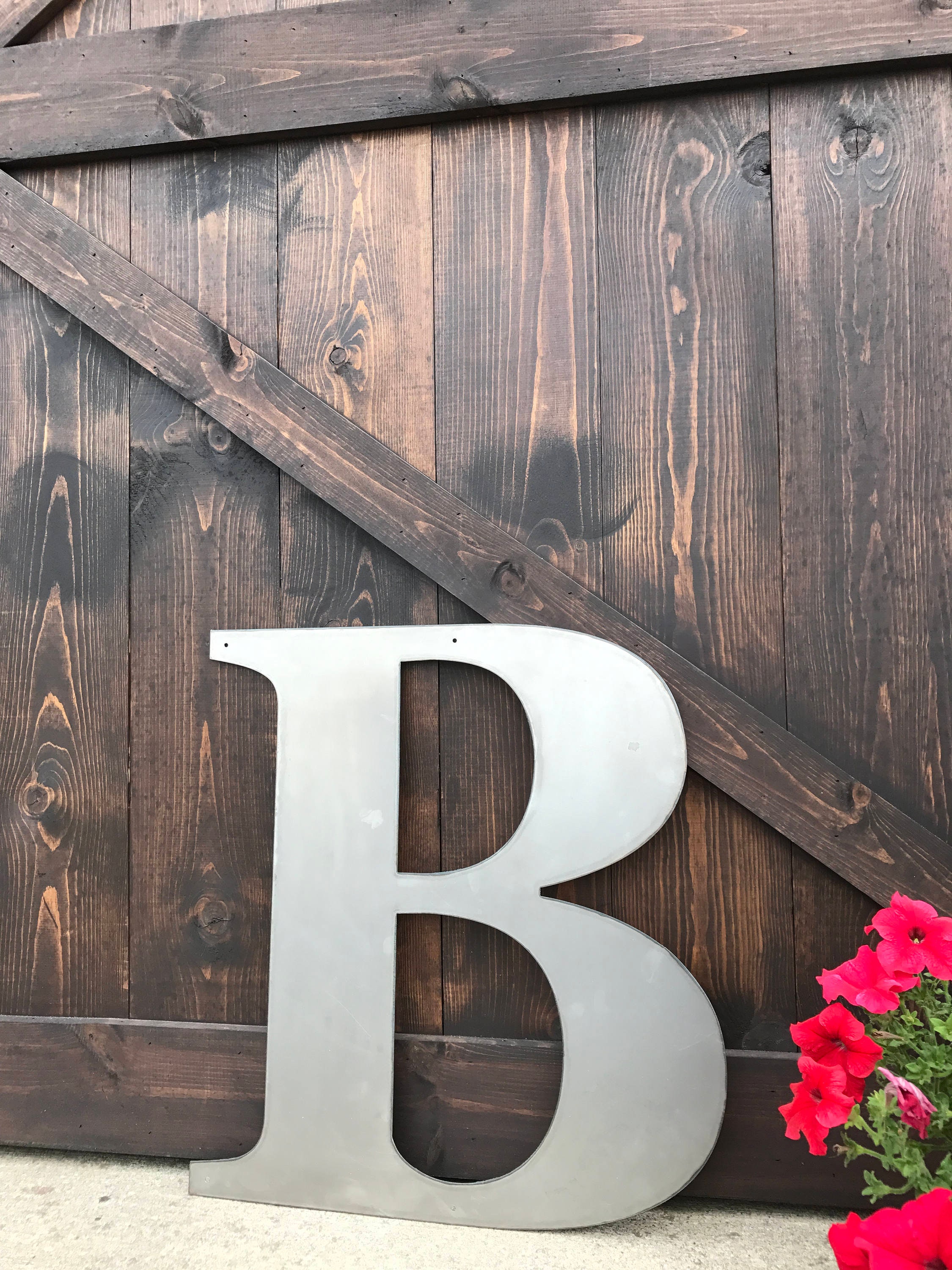 36 Metal Letters Large Monograms Rustic Letters Etsy