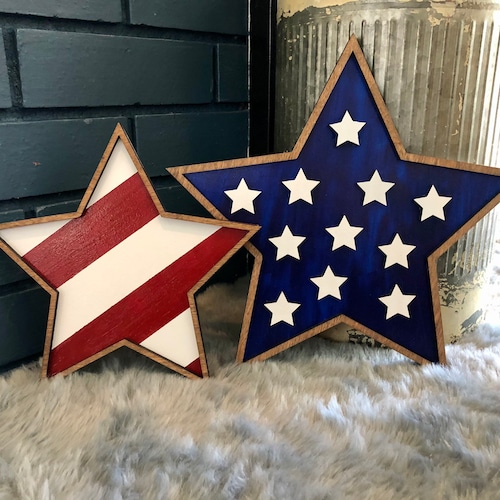 Fourth of July Stars Fourth of July Decor Farm House Etsy