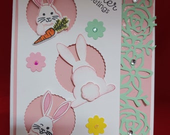 Adorable Handmade Easter Bunny Card