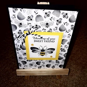 Handmade Greeting Card - Honey Bee Happy Birthday Card - Spread Your Wings and Fly