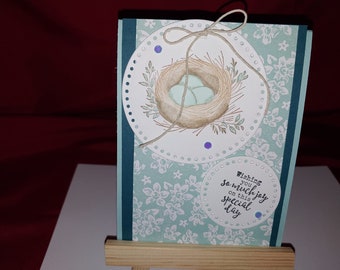 Handmade Mother's Day Card Beautiful BIrd's Nest