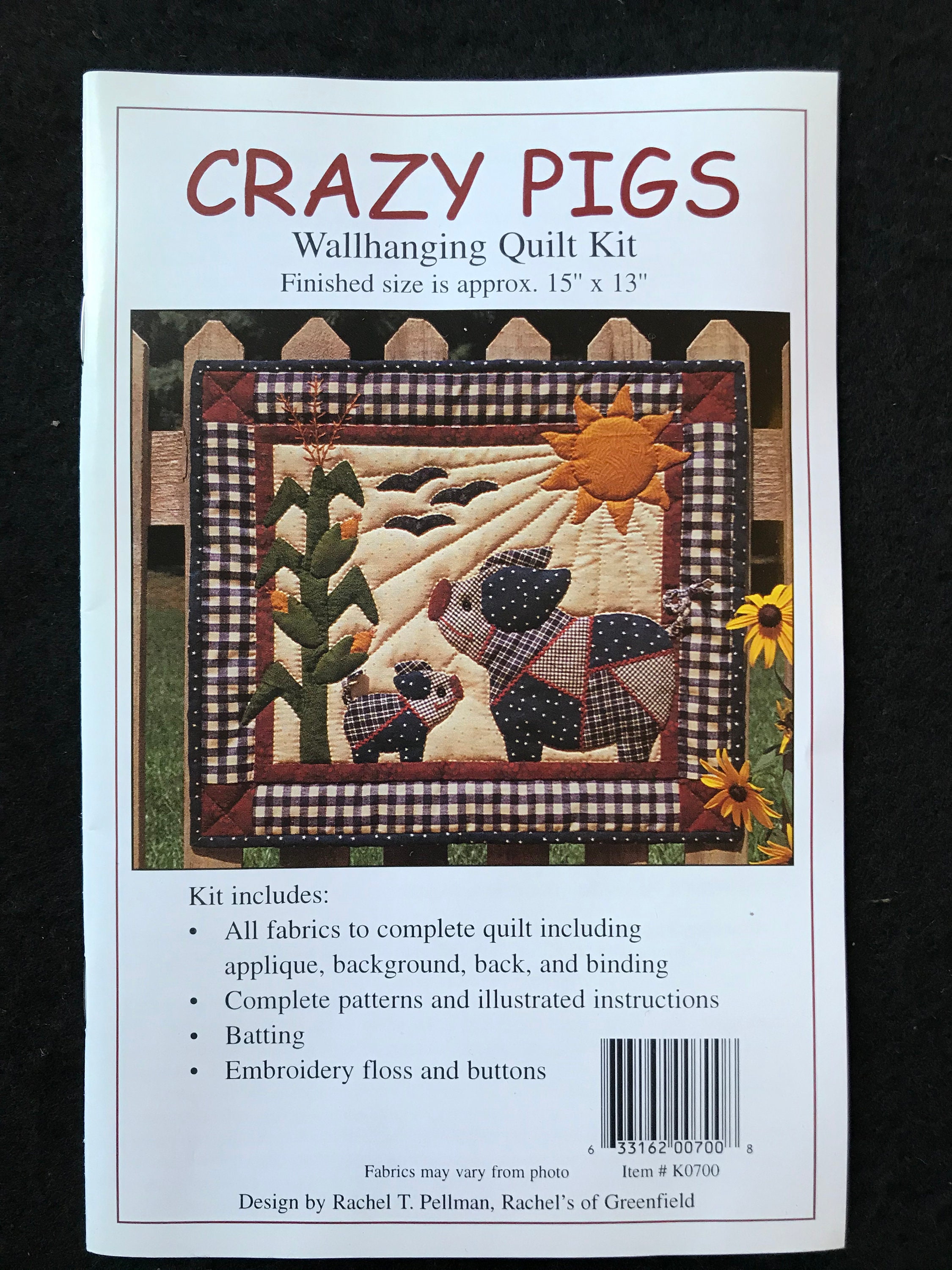 Crazy Pigs Wallhanging Quilt Kit Rachel's of Greenfield - Etsy