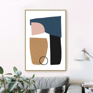 Large Printable Art, Large Art, Mid Century Modern, Mid Century Print, Ochre Art Print, Abstract Wall Art, Contemporary Art, Dan Hobday