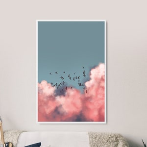 Large Wall Art, Sky Painting, Cloud Painting Print, instant download art, Large Abstract Art, Sky Painting, Sky and Clouds, 24x36 Dan Hobday