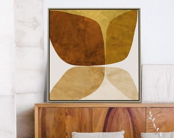 Large Abstract Art Print: Calming Tones, Square Printable (40x40)