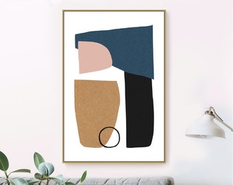 Large Printable Art, Large Art, Mid Century Modern, Mid Century Print, Ochre Art Print, Abstract Wall Art, Contemporary Art, Dan Hobday