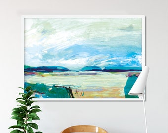 Printable Abstract Art, Abstract Landscape Painting, 24x36 print, instant download art, Large Abstract Art, Landscape art, living room art