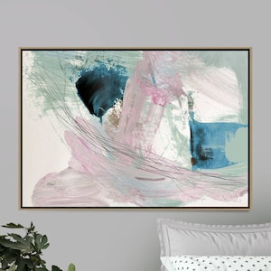 Large Abstract painting, 24x36 Art, Printable Abstract Art, Digital Download Art, Pink Art, Pink and green, Bedroom Art, A0 Art, Dan Hobday