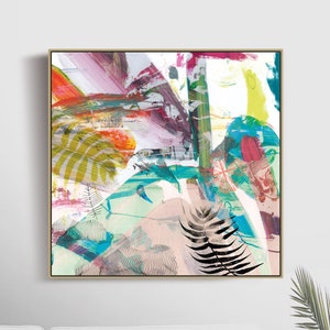 Printable Abstract Art, Boho Art, Colorful Wall Art, 40x40 Art, digital download Art, Tropical Art, Modern Art, Large Wall Art, Dan Hobday