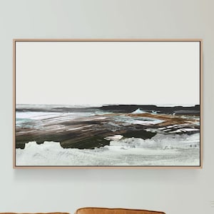 Impresión artística de paisaje abstracto: Bahía de Constantino, tonos neutros (descarga digital)