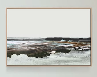 Abstract Landscape Art Print: Constantine Bay, Neutral Tones (Digital Download)