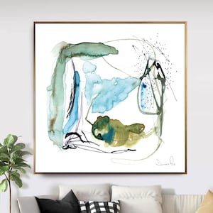 Large Abstract printable art, Large Painting, Minimal Art, Large Prints, Abstract paintings instant download art, Green Wall Art, Dan Hobday