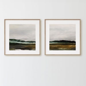 Set of 2 Prints, Landscape Art Print Set, Dan Hobday Art, Landscape Art, Download Art, Printable Landscape, instant download, 12x12 Art