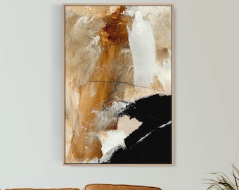 Grande peinture abstraite, grand art mural moderne, Orange Art, Art mural neutre, Art abstrait imprimable, 24x36, Dan Hobday Art, impression 16x20