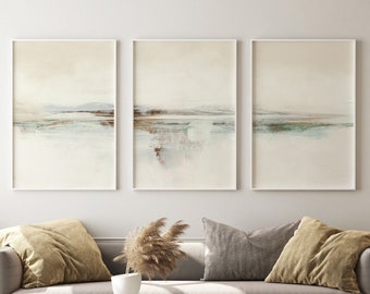 Abstract Art Print Set, Set of 3 Prints, Abstract Seascape Painting, Printable Abstract, instant download, 24x36 Prints, Dan Hobday Art