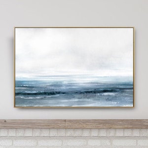 Large Landscape Painting, Large wall art, Blue Art, Large Abstract Painting, Printable Art, Minimal Wall Art, 24x36 Wall Art, Dan Hobday