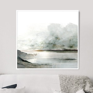 Printable Abstract Art, Seascape Painting, Large Wall Art, 40x40 Abstract Seascape, Landscape art, Ocean Art, Ocean Print, minimal decor