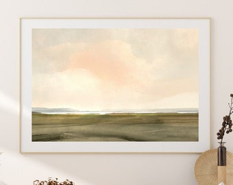 Large Landscape Painting, Large wall art, Neutral Landscape, Modern Painting, Printable Art, Dan Hobday, Oversized Wall art  Art