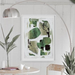 Green Abstract Art Print: Modern Minimalist Painting (Digital Download)