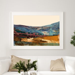 Large Landscape Painting, Large wall art, Large Abstract Painting, Printable Art, Italy, Landscape Print Dan Hobday, A1 & A2, Modern Art