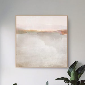 Large Landscape Painting, Large wall art, Coastal Art, Large Abstract Painting, Printable Art, Minimal Wall Art, 40x40 Wall Art, Dan Hobday image 1